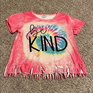 Be Kind Pink Tie-Dye Kids Shirt